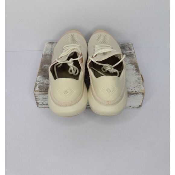 OluKai KAHOLO Slip On Shoes Womens Size 9.5 Beige Canvas Loafers Boat Shoes NWOB - Picture 5 of 12